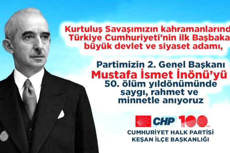 Anıl Çakır’dan İsmet İnönü için anma mesajı