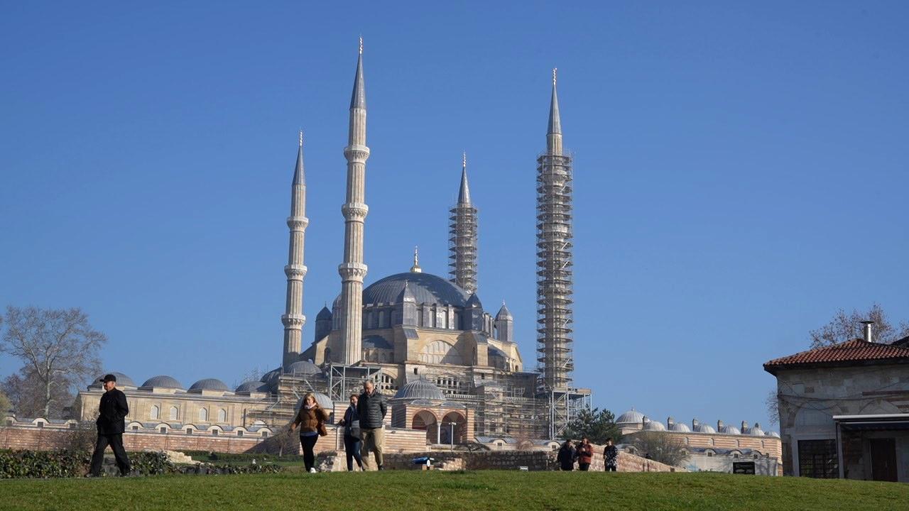 Mimar Sinan’ın ustalık eseri Selimiye’nin üç minaresinde çalışmalar tamamlandı