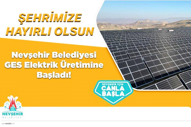 Nevşehir Belediyesi GES enerji üretimine başladı