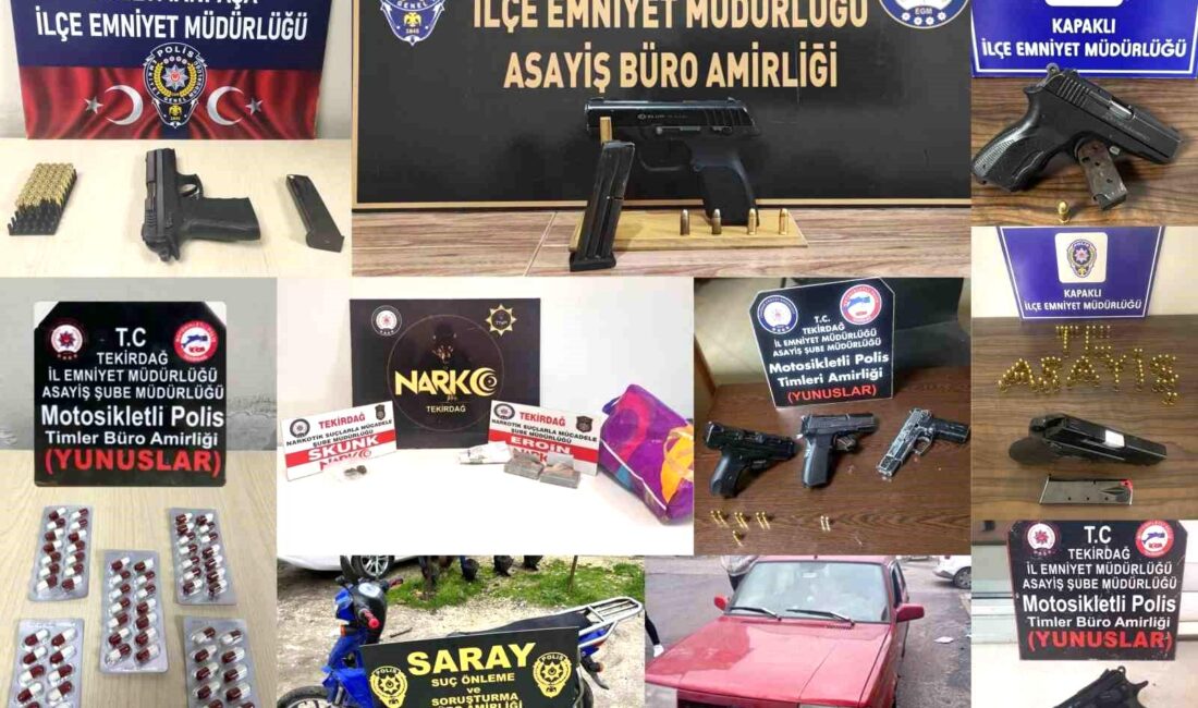 Tekirdağ’da polis gruplarınca yapılan