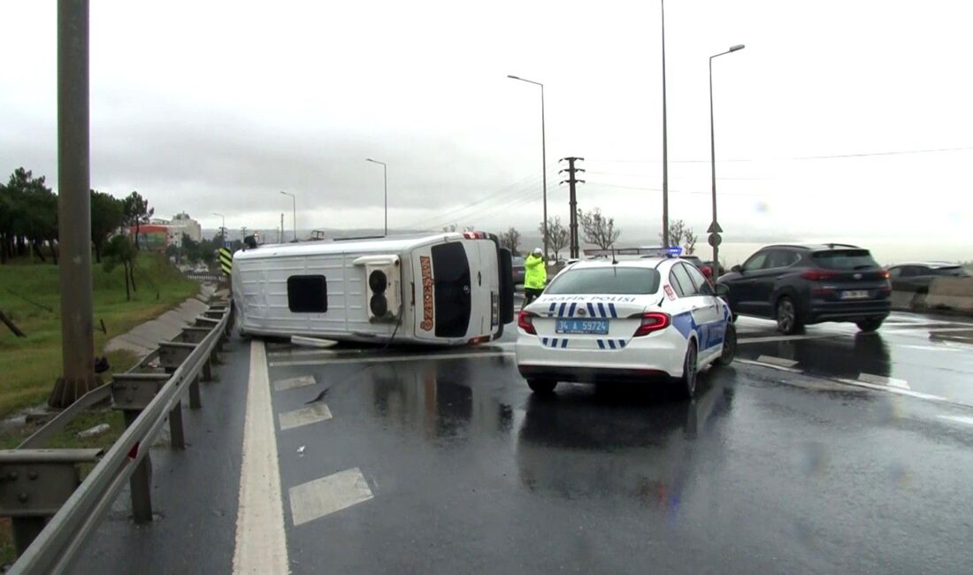 Büyükçekmece E-5 mevkiinde yağmur