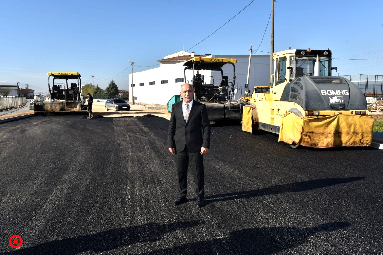 Yenişehir okullar bölgesinde asfalt çalışması