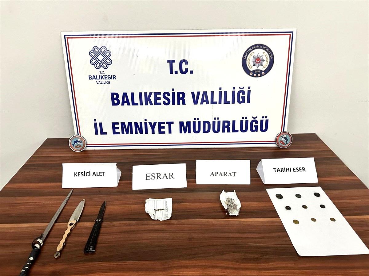 Balıkesir’de 6 şahsa uyuşturucu operasyonu