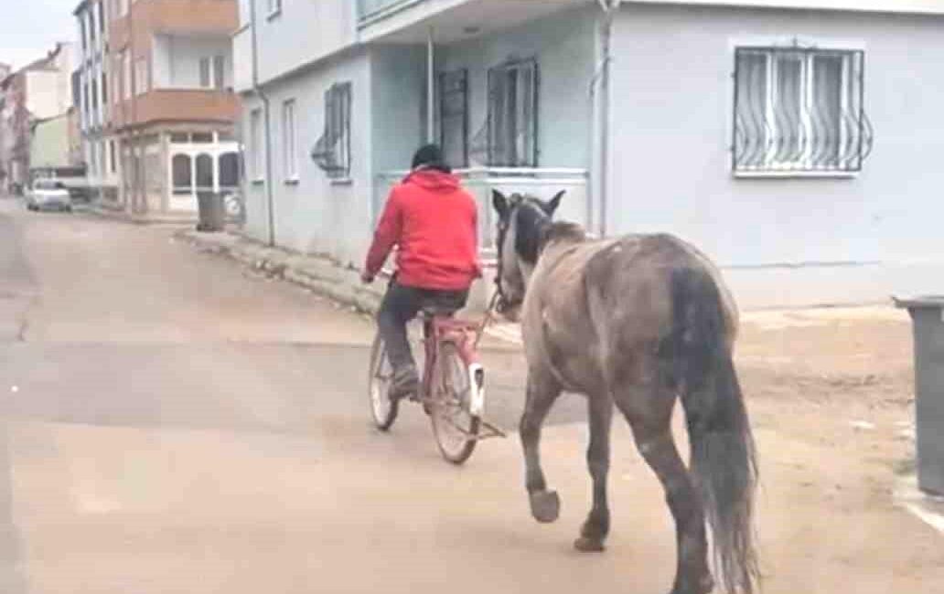 Bursa’nın İnegöl ilçesinde bisikletine