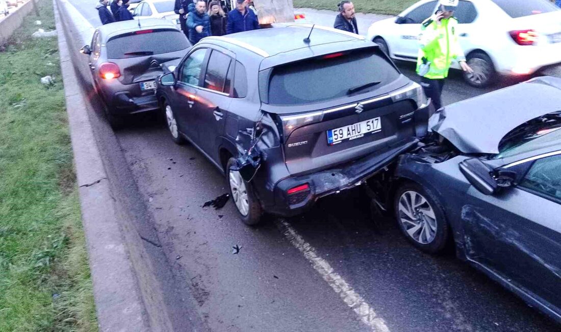 Tekirdağ Çorlu’da 10 aracın