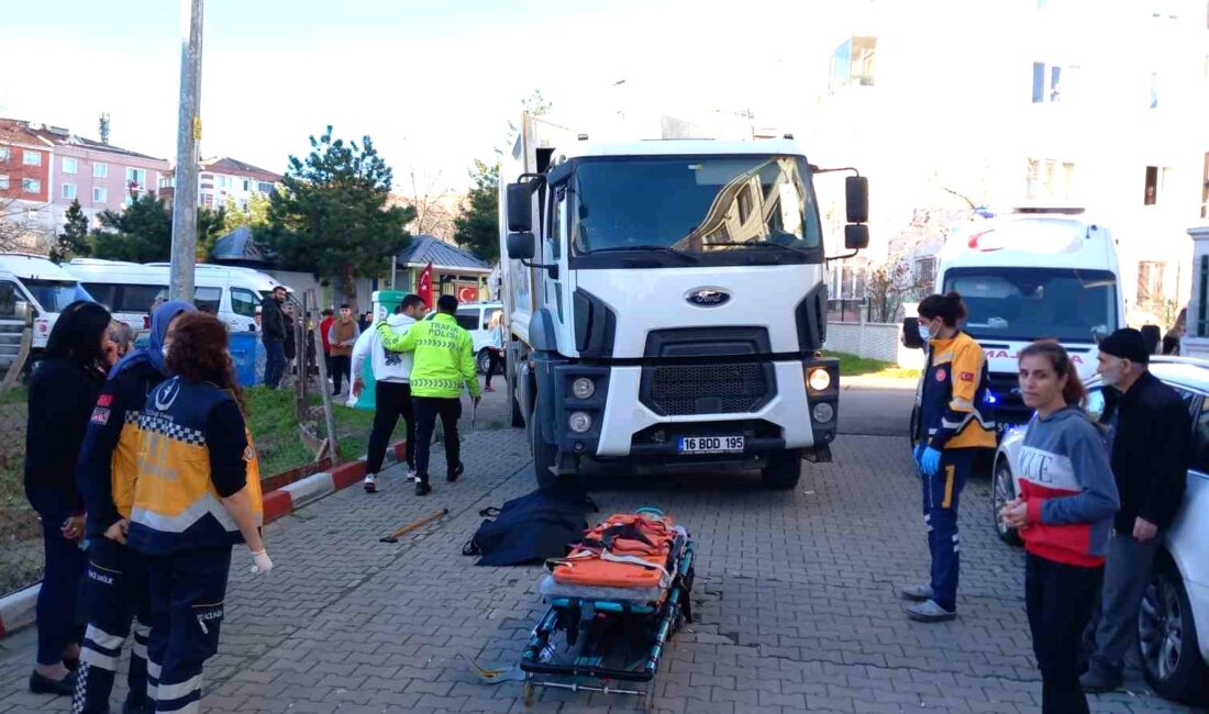 Tekirdağ Çorlu’da çöp kamyonunun