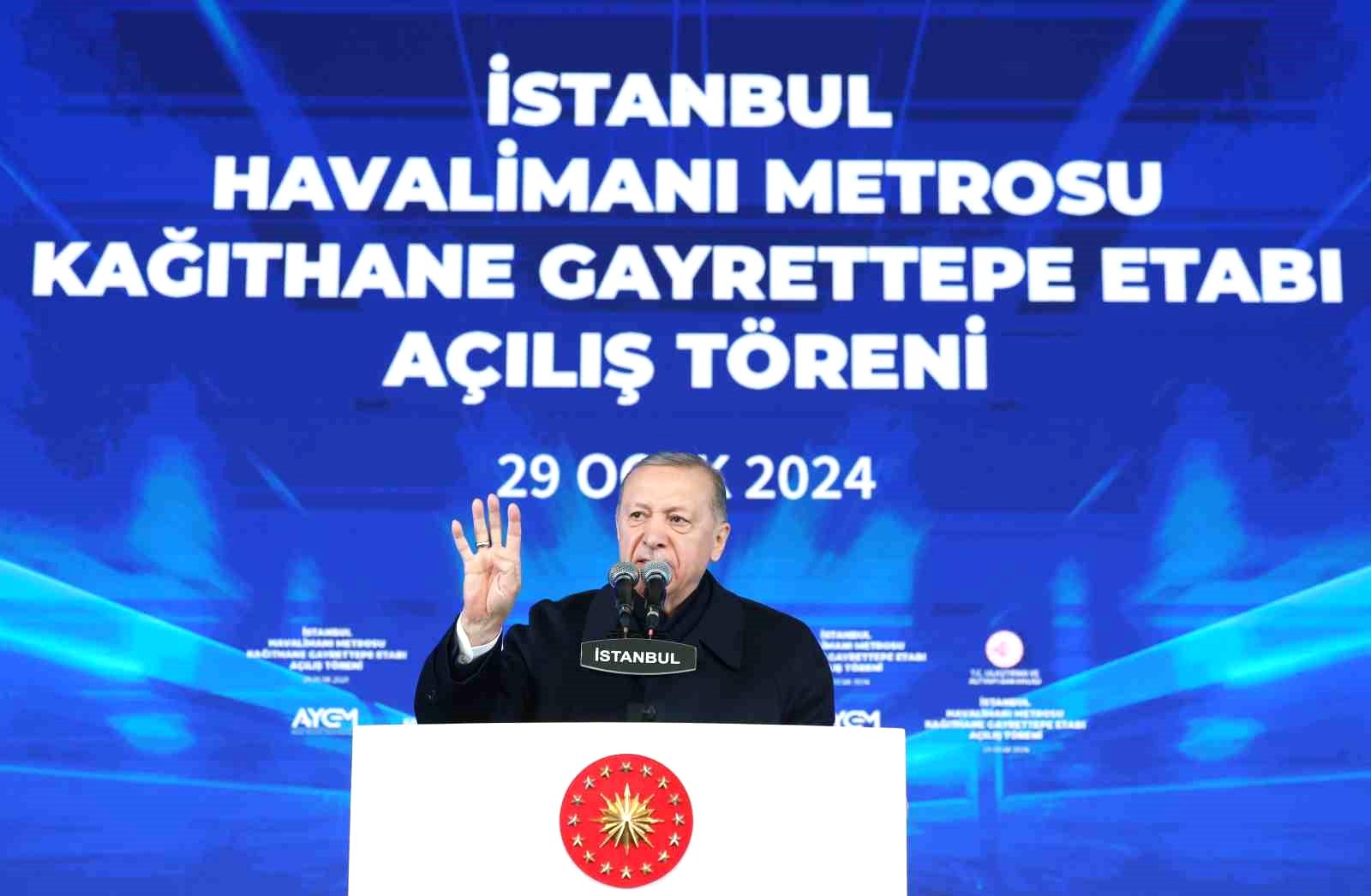 Cumhurbaşkanı Erdoğan: “İstanbul’da tamamlanan raylı sistem uzunluğu 338.5 kilometreye çıkıyor”