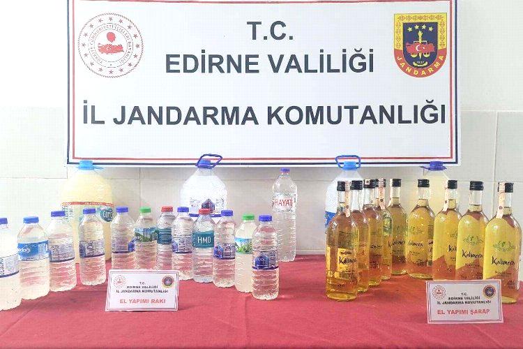 Edirne İpsala’da kaçak içkilere el konuldu