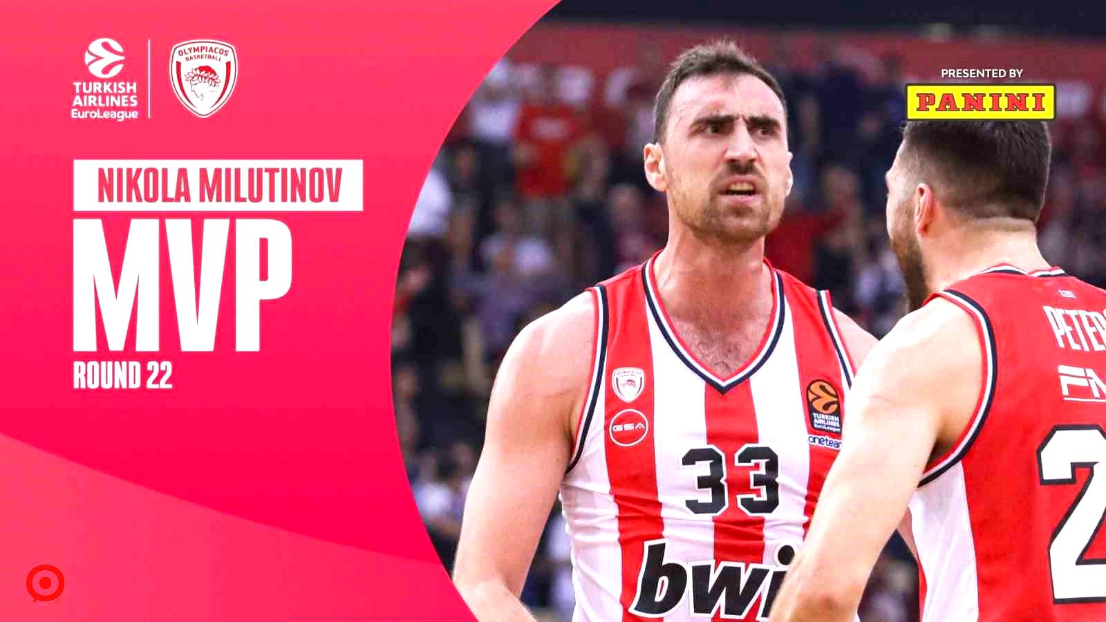 Euroleague’de haftanın oyuncusu Nikola Milutinov oldu