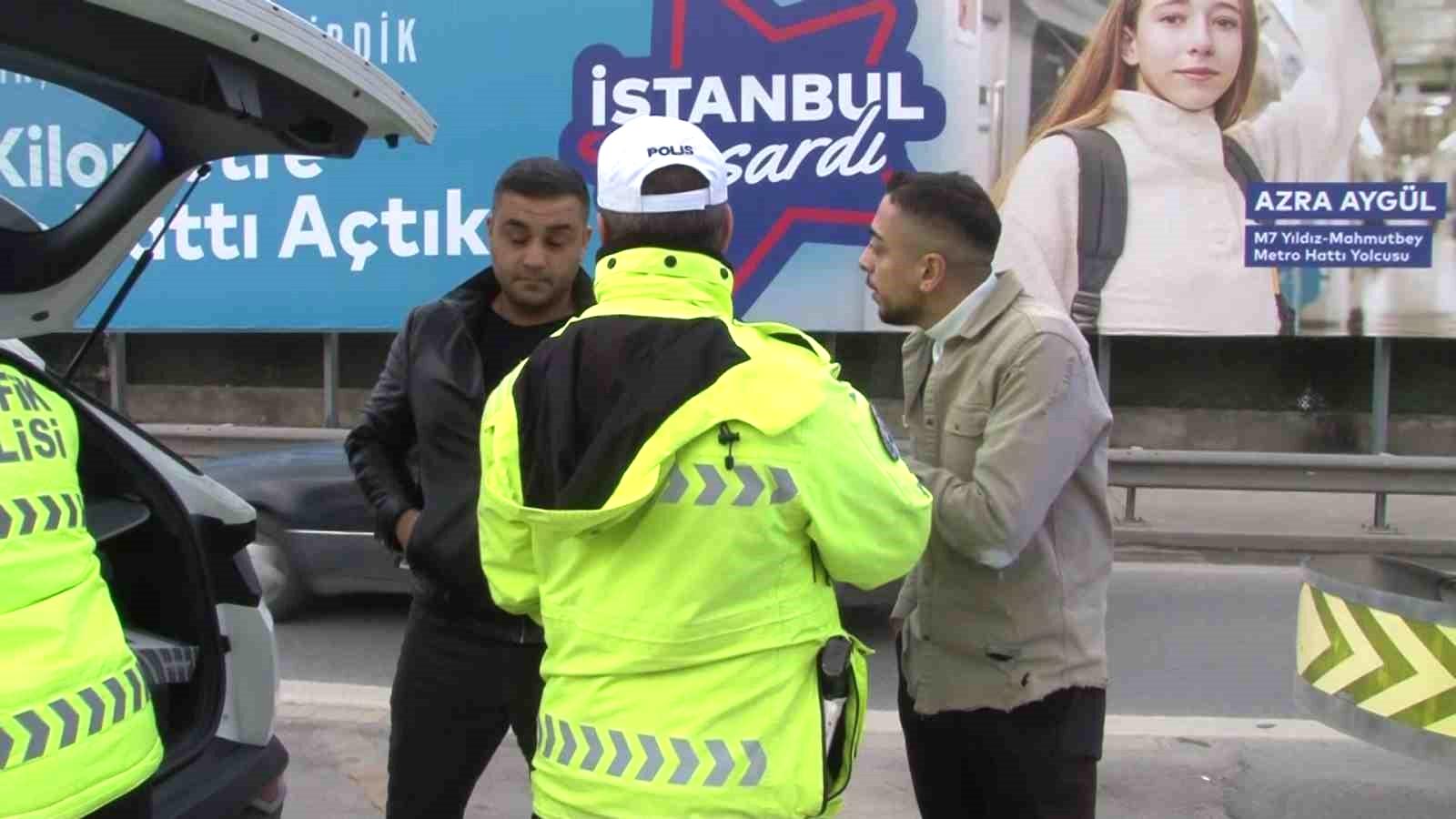 Kadıköy’de iki sürücünün trafikteki kavgası denetim noktasında son buldu