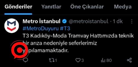 Kadıköy’de trafo yangını nedeniyle moda tramvay hattı bir süreliğine durdu