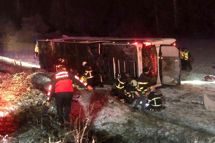 Kastamonu'nun Taşköprü ilçesinde, yolcu