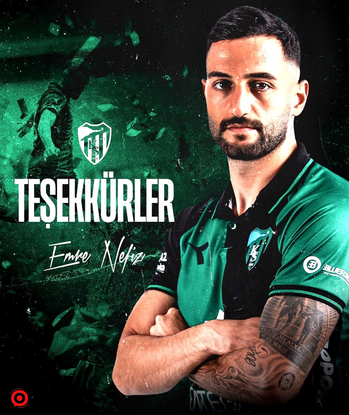 Kocaelispor, Emre Nefiz’in sözleşmesini karşılıklı olarak feshetti