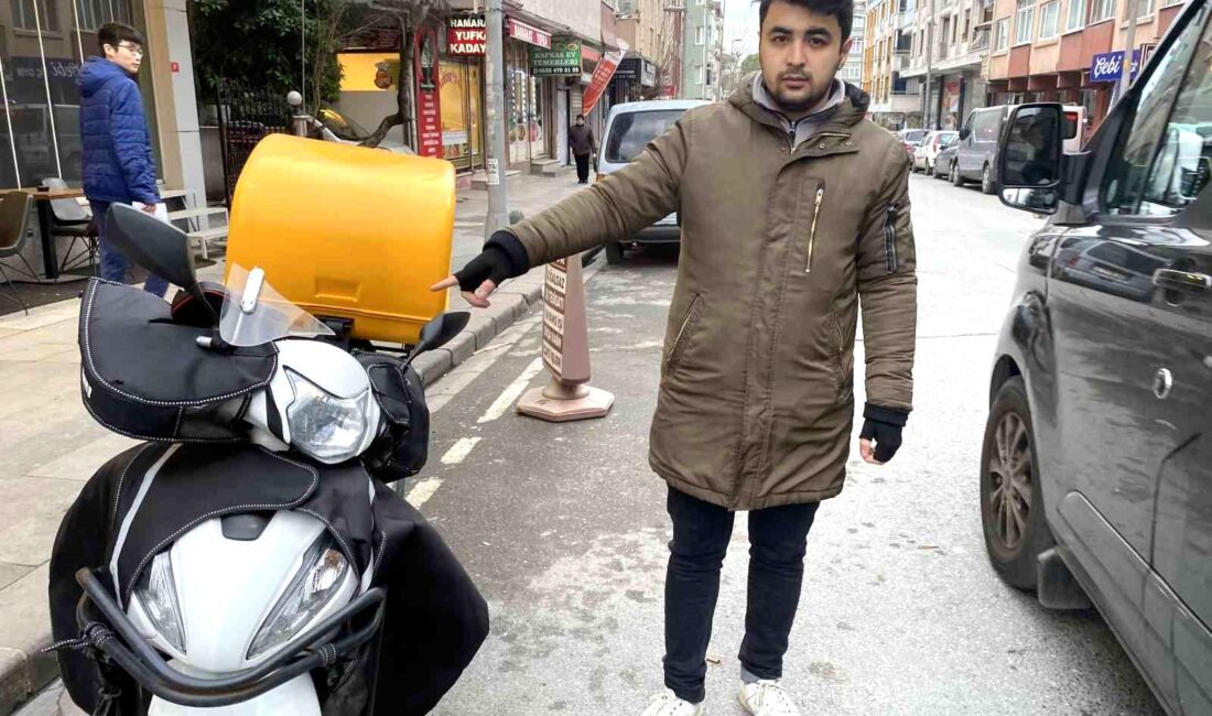 Küçükçekmece’de, siparişten dönen motokuryenin