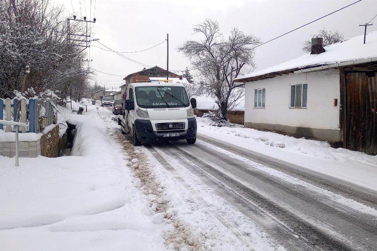 Bilecik’te etkili olan kar