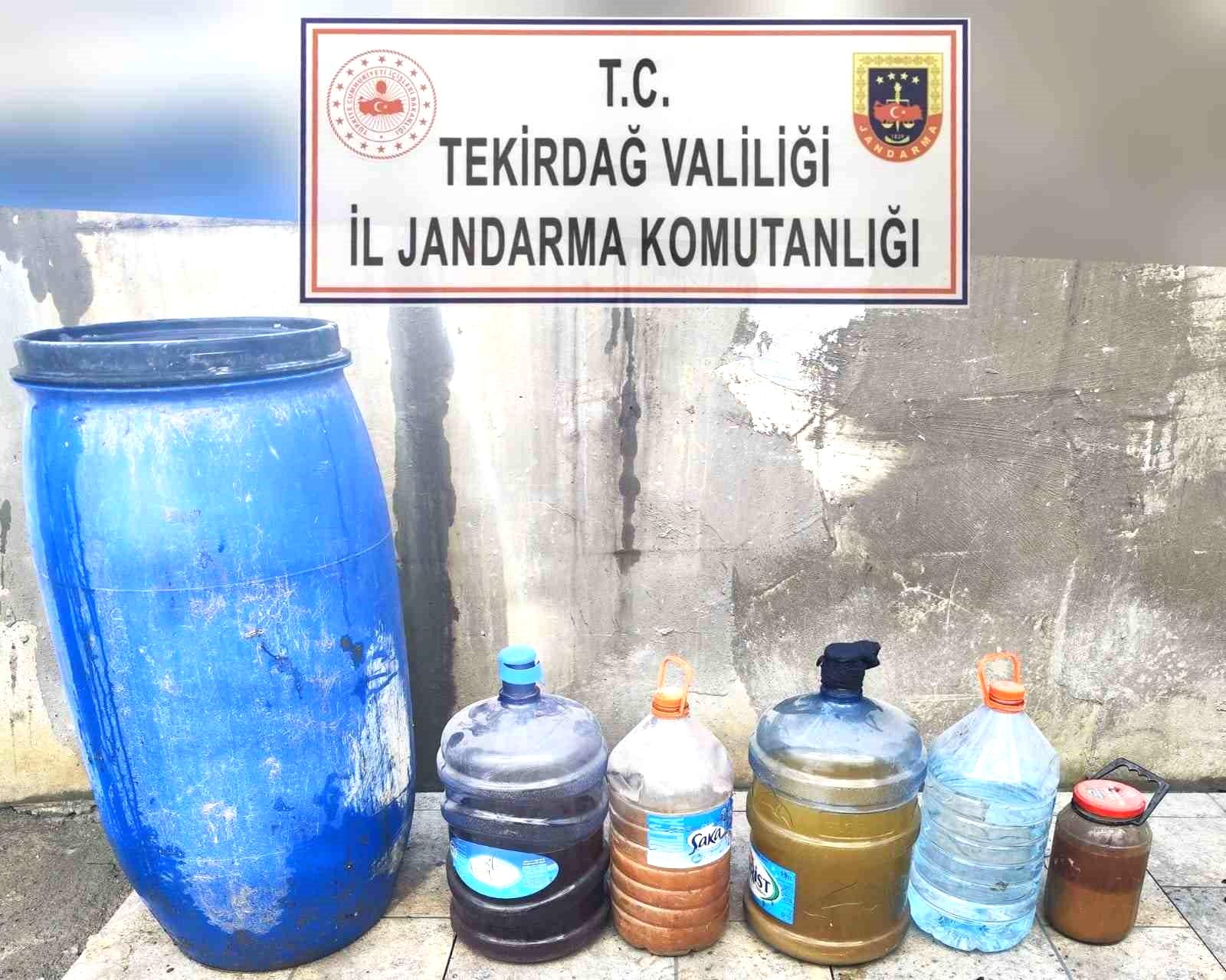 Tekirdağ’da 120 litre sahte alkol ele geçirildi