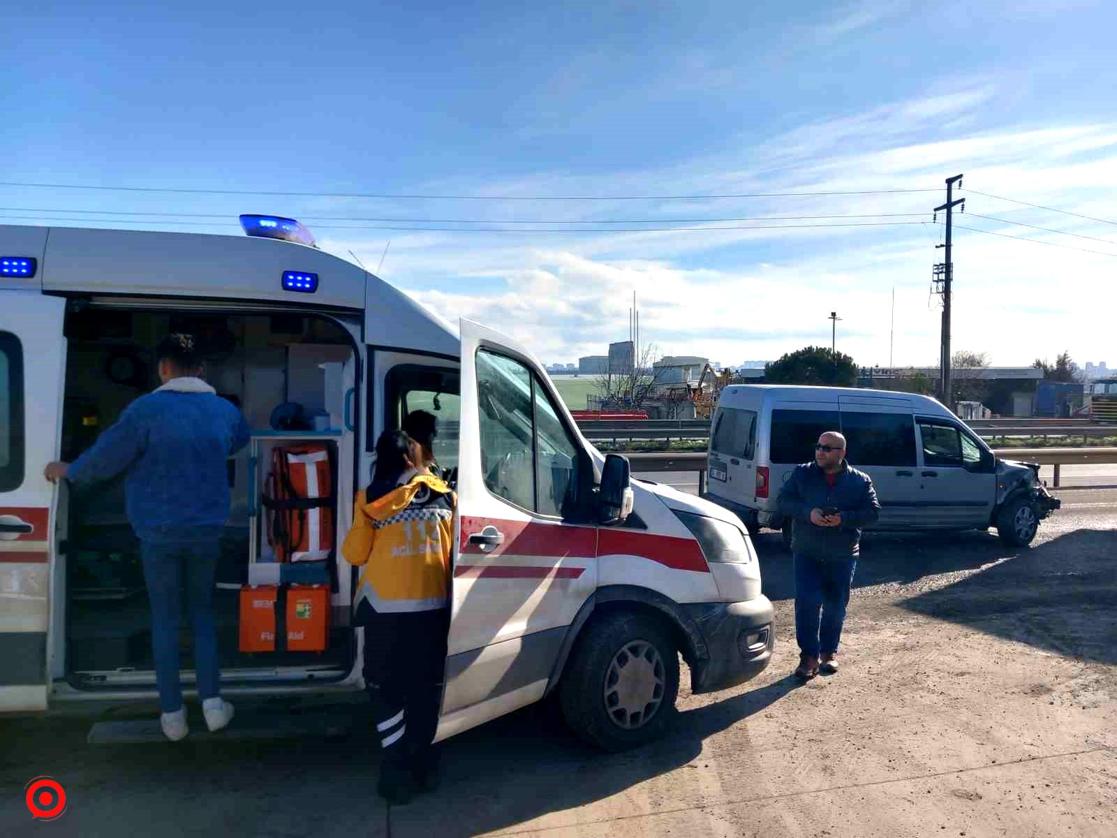 Tekirdağ’da 2 kişinin yaralandığı kaza kamerada