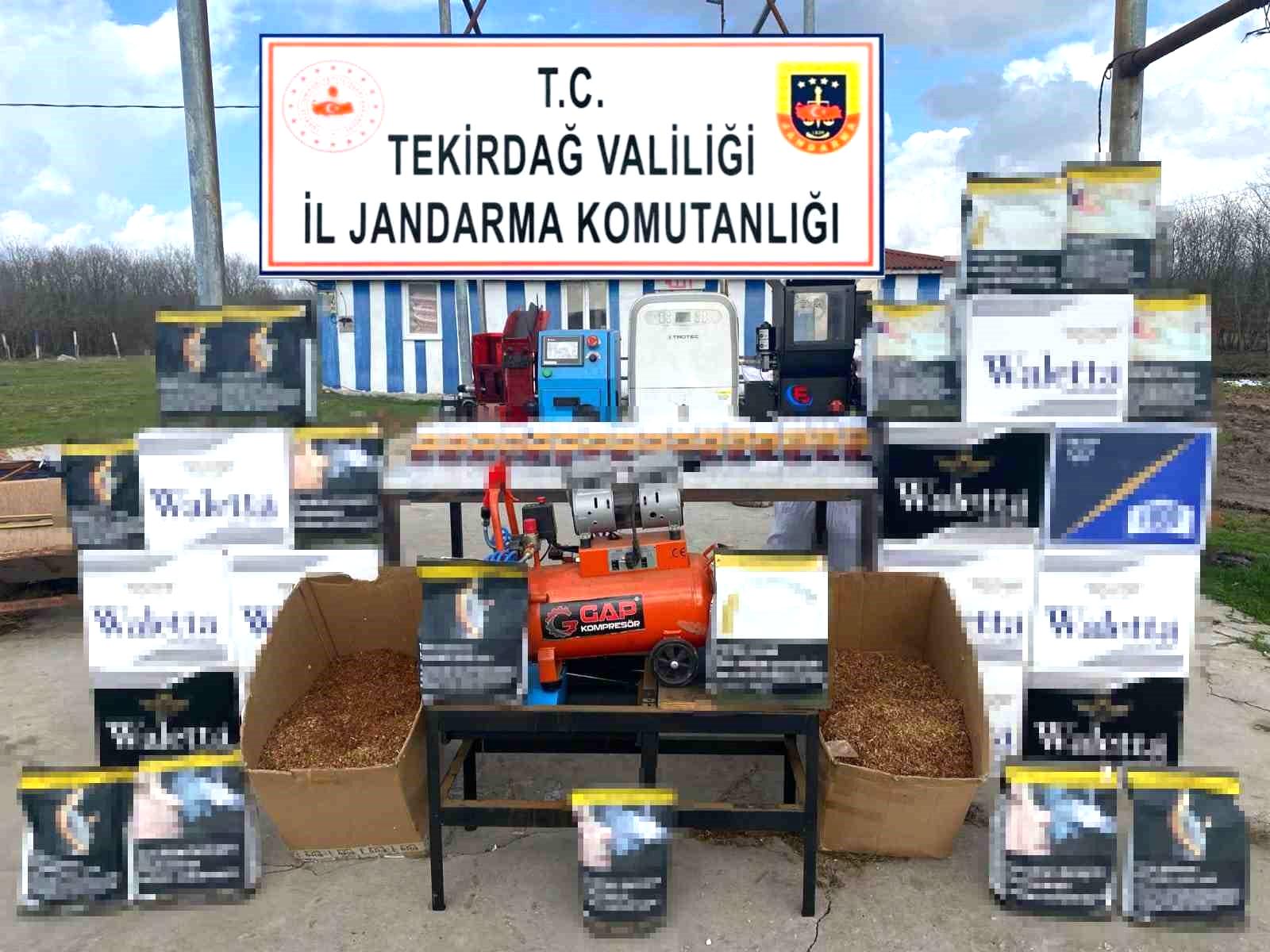 Tekirdağ’da kaçak sigara operasyonu