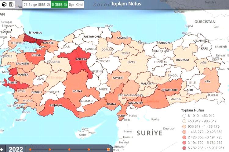 TÜİK grid düzeyde nüfus istastistiklerini erişime açtı