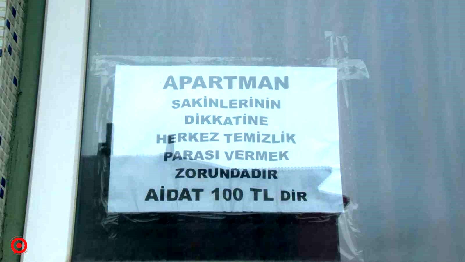 Aile binasında 100 liralık temizlik ücreti, akrabaları birbirine düşürdü