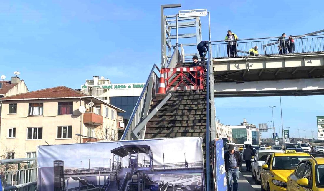 Küçükçekmece’deki Beşyol metrobüs durağı,