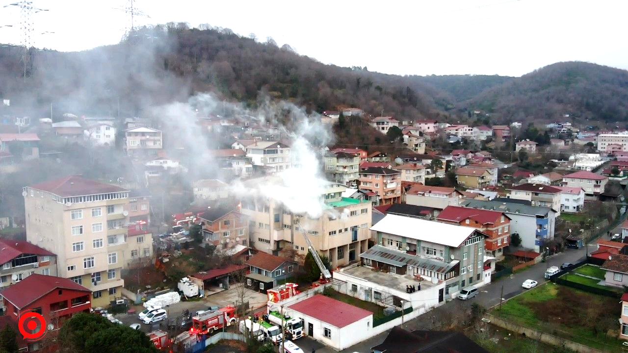 Beykoz’da kibrit üretim atölyesi alev alev yandı