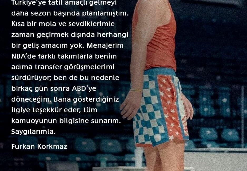 Milli basketbolcu Furkan Korkmaz,