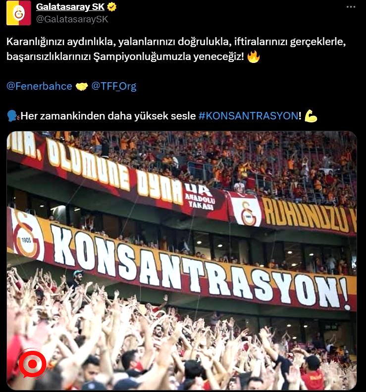 Galatasaray: "Başarısızlıklarınızı şampiyonluğumuzla yeneceğiz"