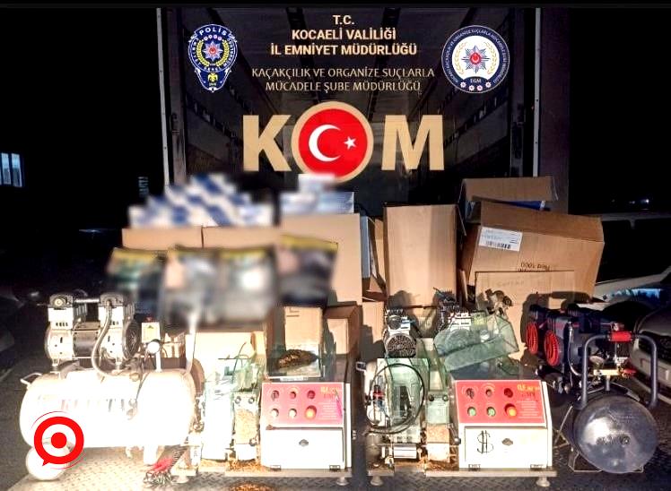 Kocaeli’de 205 bin 250 adet dolu ve boş makaron ele geçirildi