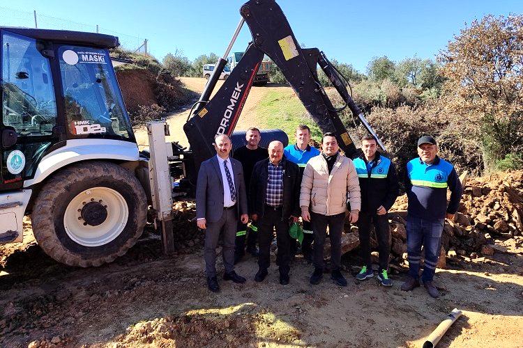 Manisa’da yağmur sularına koruge boru ile önlem