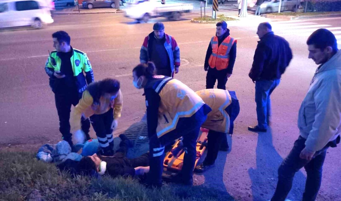 Tekirdağ Çorlu’da otomobille çarpışan