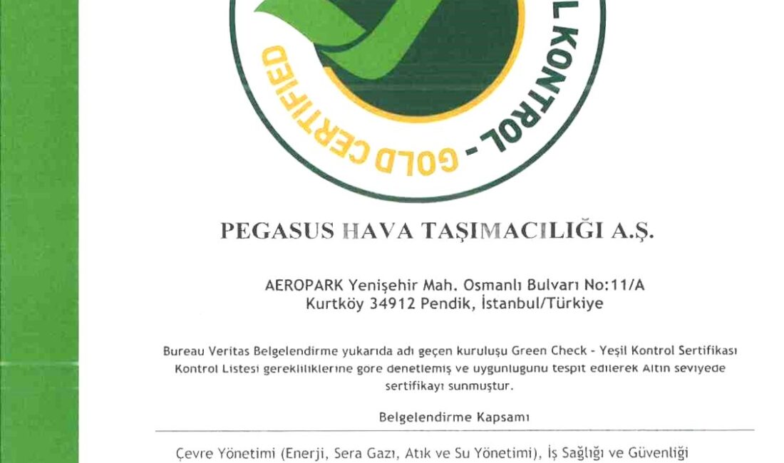 Pegasus Hava Yolları, ‘Green