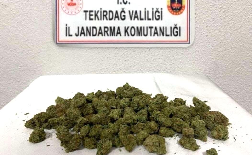 Tekirdağ’da jandarma ekiplerince uyuşturucu