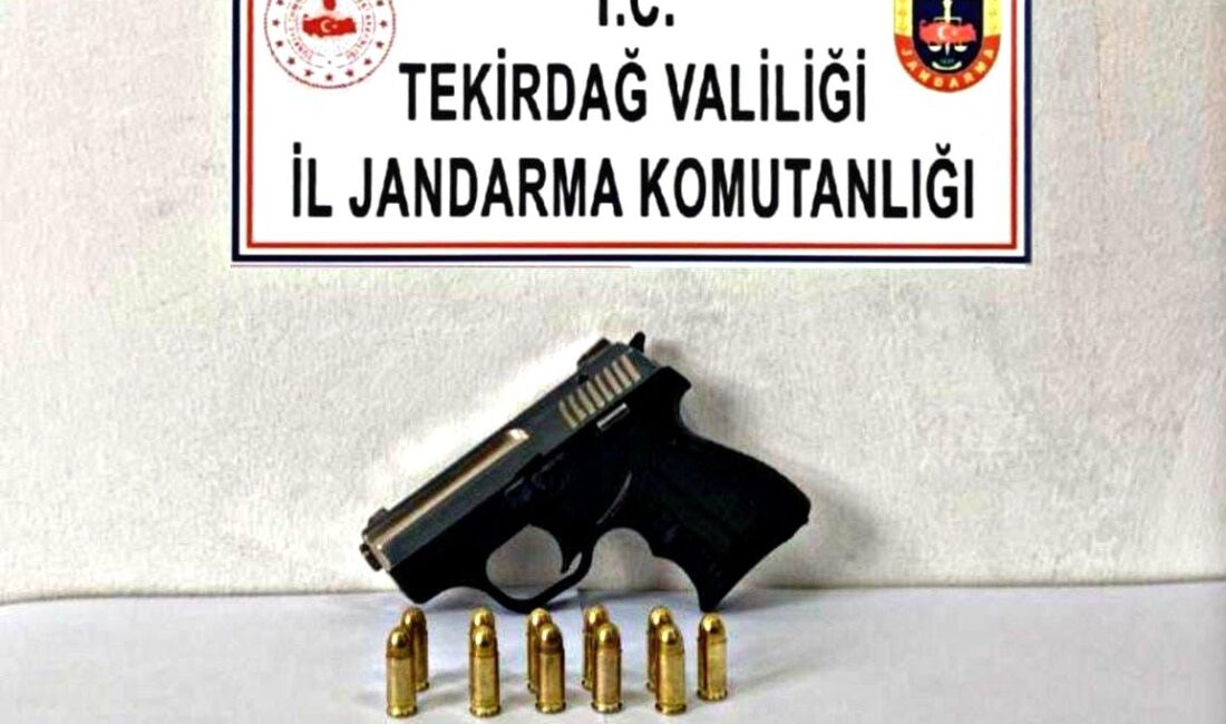 Tekirdağ’da jandarma ekiplerince tabanca