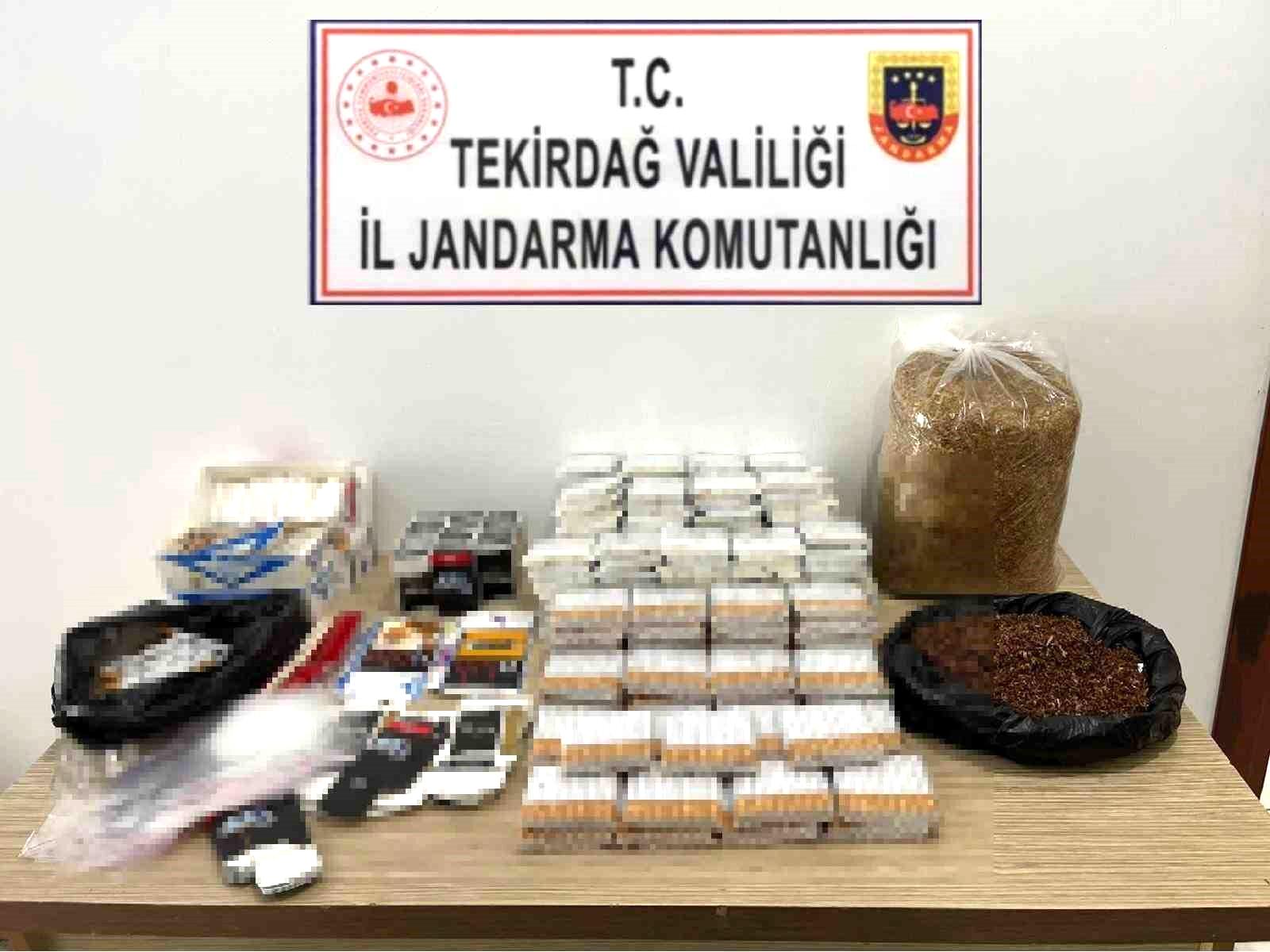 Tekirdağ’da tütün ve makaron operasyonu