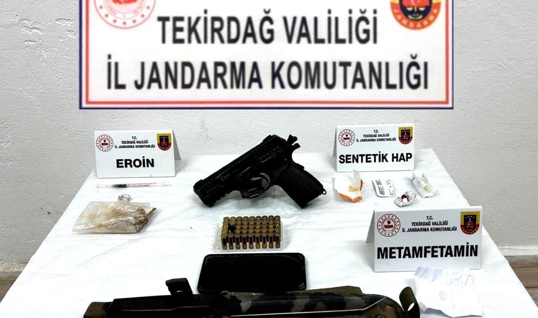 Tekirdağ’da jandarma ekiplerince uyuşturucuya