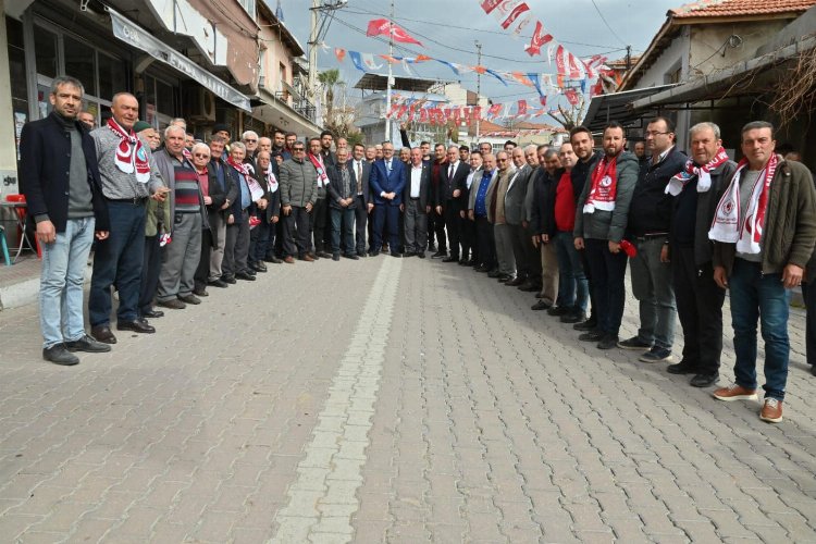 Başkan Ergün’e Saruhanlı’da coşkulu karşılama