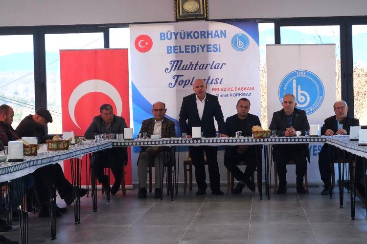 Bursa Büyükorhan’da Başkan Korkmaz muhtarlarla buluştu