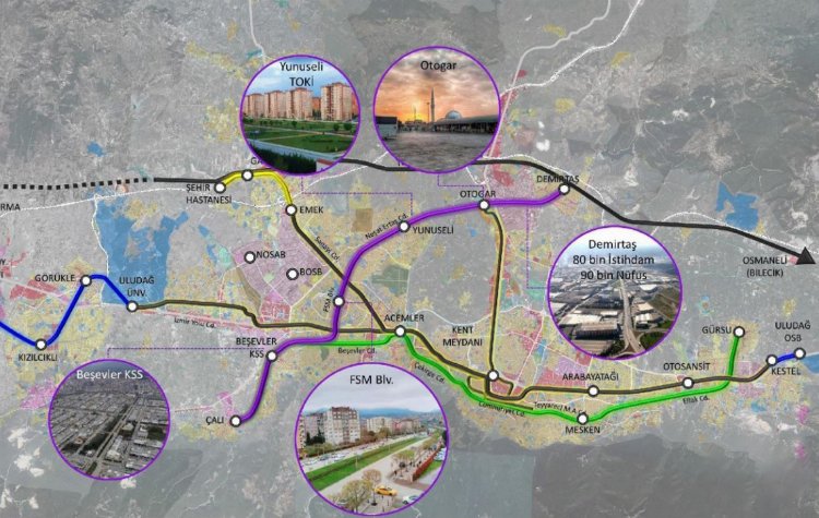 Bursa'da raylı sistem hattına yenileri ekleniyor