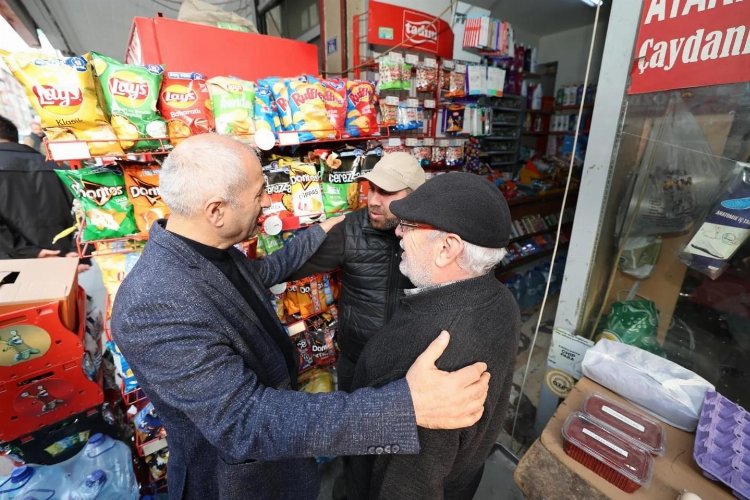 Gebze'de Cumhur İttifakı adayı Büyükgöz'den esnaf turu