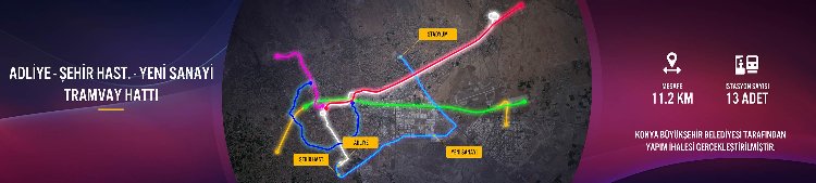 Konya tramvay hattı yapımına başlıyor