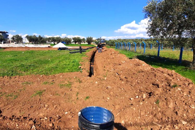 Manisa’da imara yeni açılan bölgede altyapı çalışması