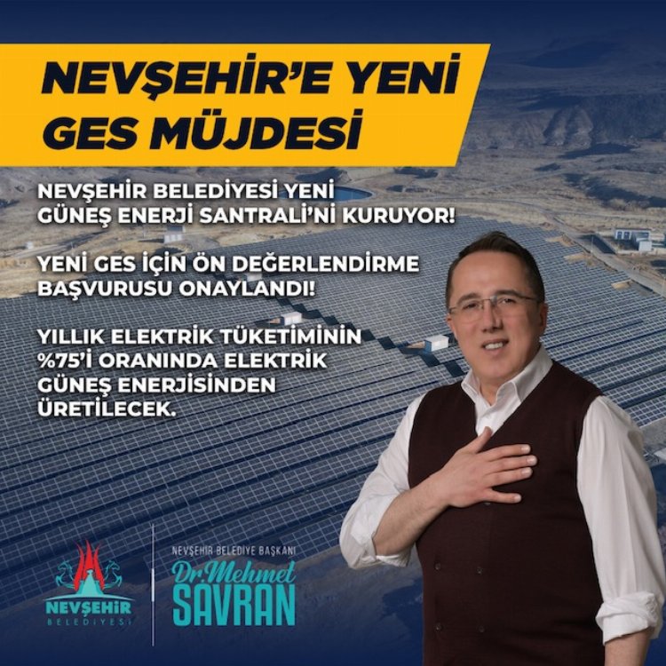 Nevşehir'e yeni GES projesi
