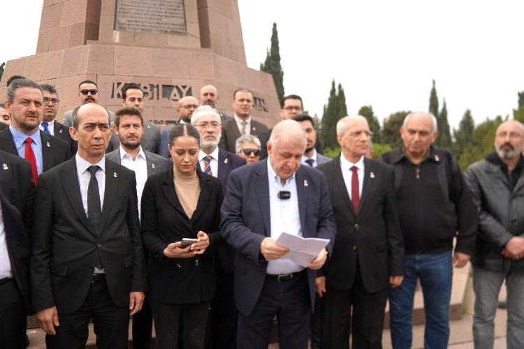 Prof. Dr. Ümit Özdağ Kubilay anıtı önünden seslendi