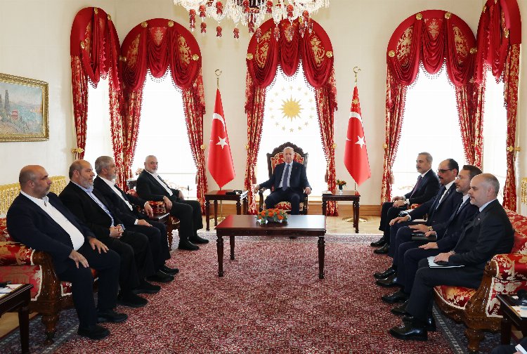Cumhurbaşkanı Erdoğan Haniye'yi kabul etti