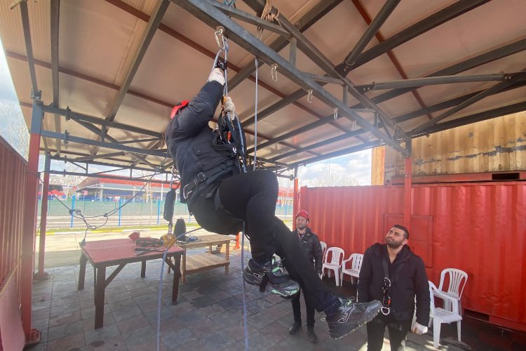 Kocaeli'de teleferik ekibine hayati eğitim