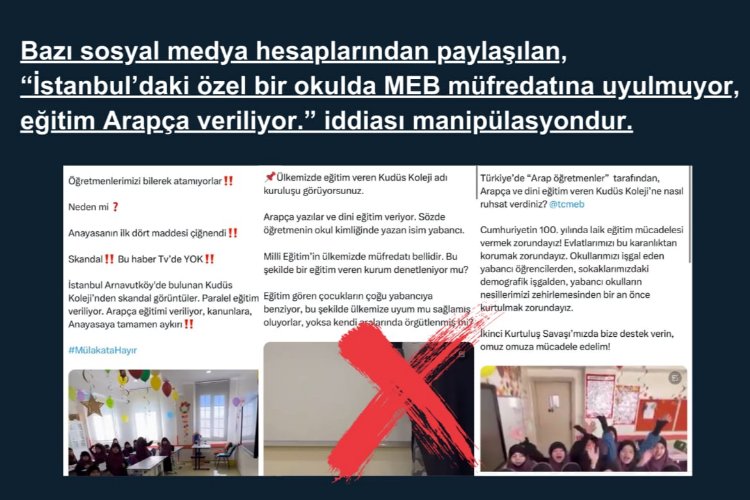 İletişim: Özel okulda müfredata uyulmuyor iddiaları manipülasyon