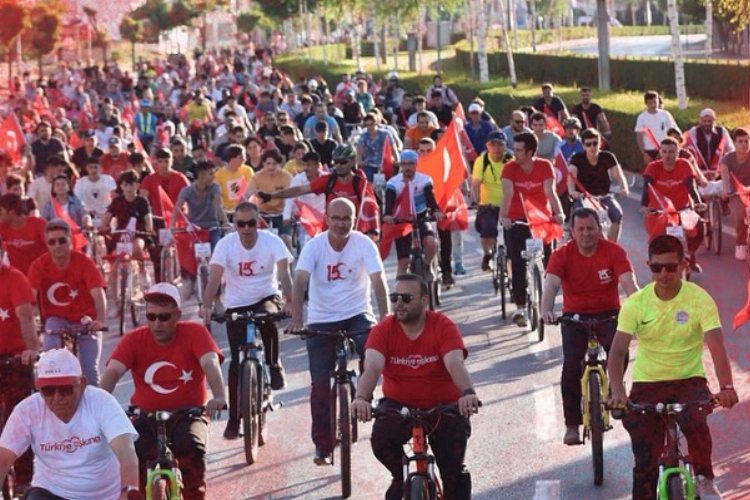 Kayseri’de 15 Temmuz’a özel bisiklet turu