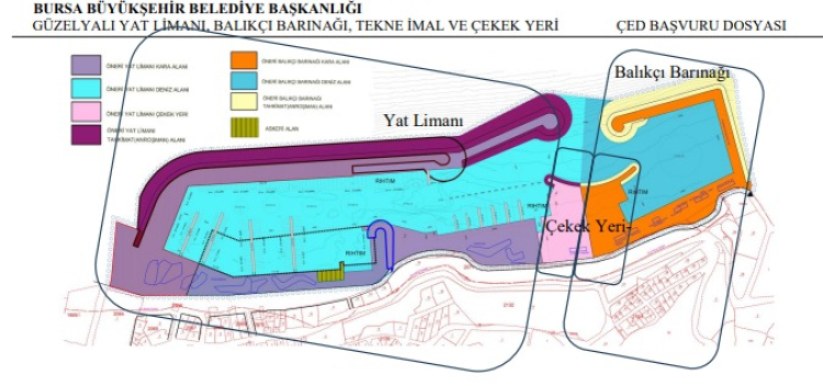 Mudanya Güzelyalı'da çekek yeri için ÇED süreci