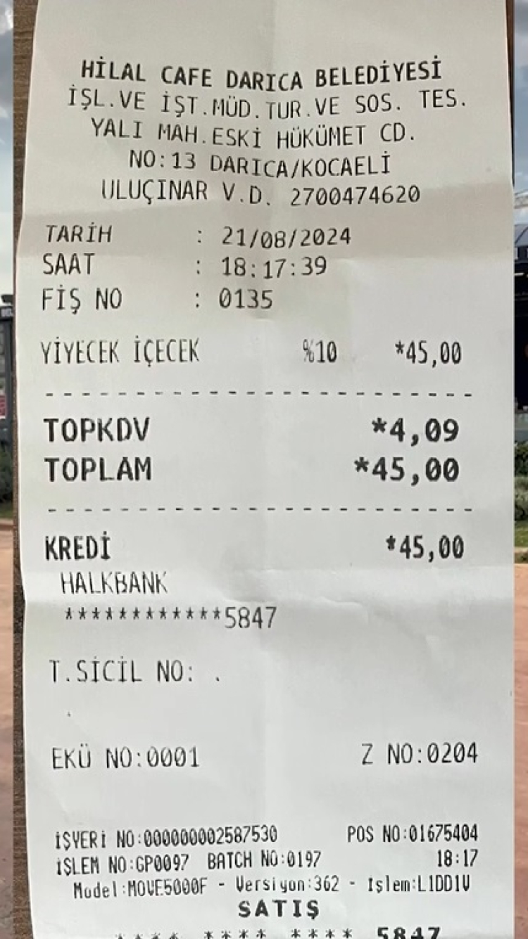 İzmit’te 4 çeşit yemek 40 TL, Darıca’da bir gazoz 45 TL!